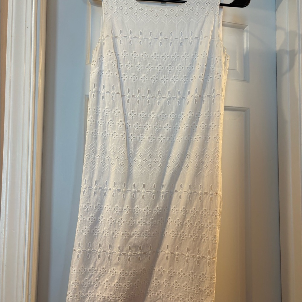 Talbots White Eyelet Dress
